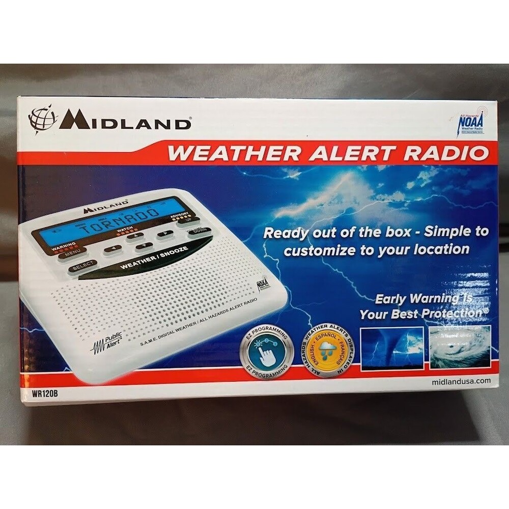 Midland WR120B NOAA Emergency Weather Alert Radio - NEW OPEN BOX
